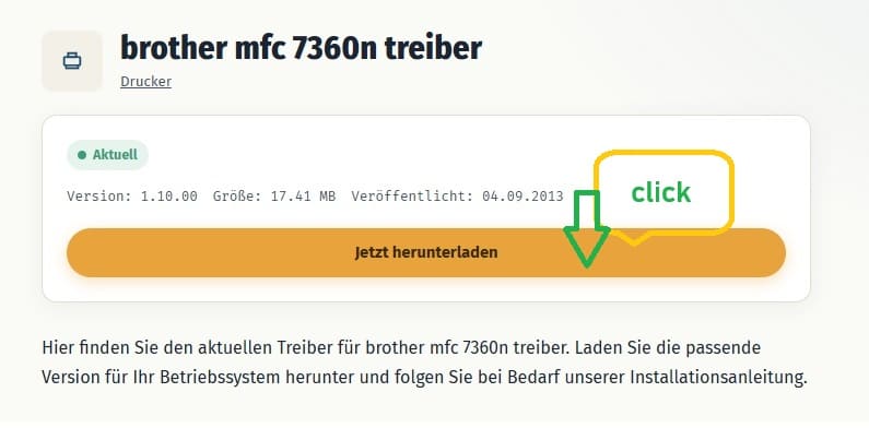 brother mfc 7360n treiber page